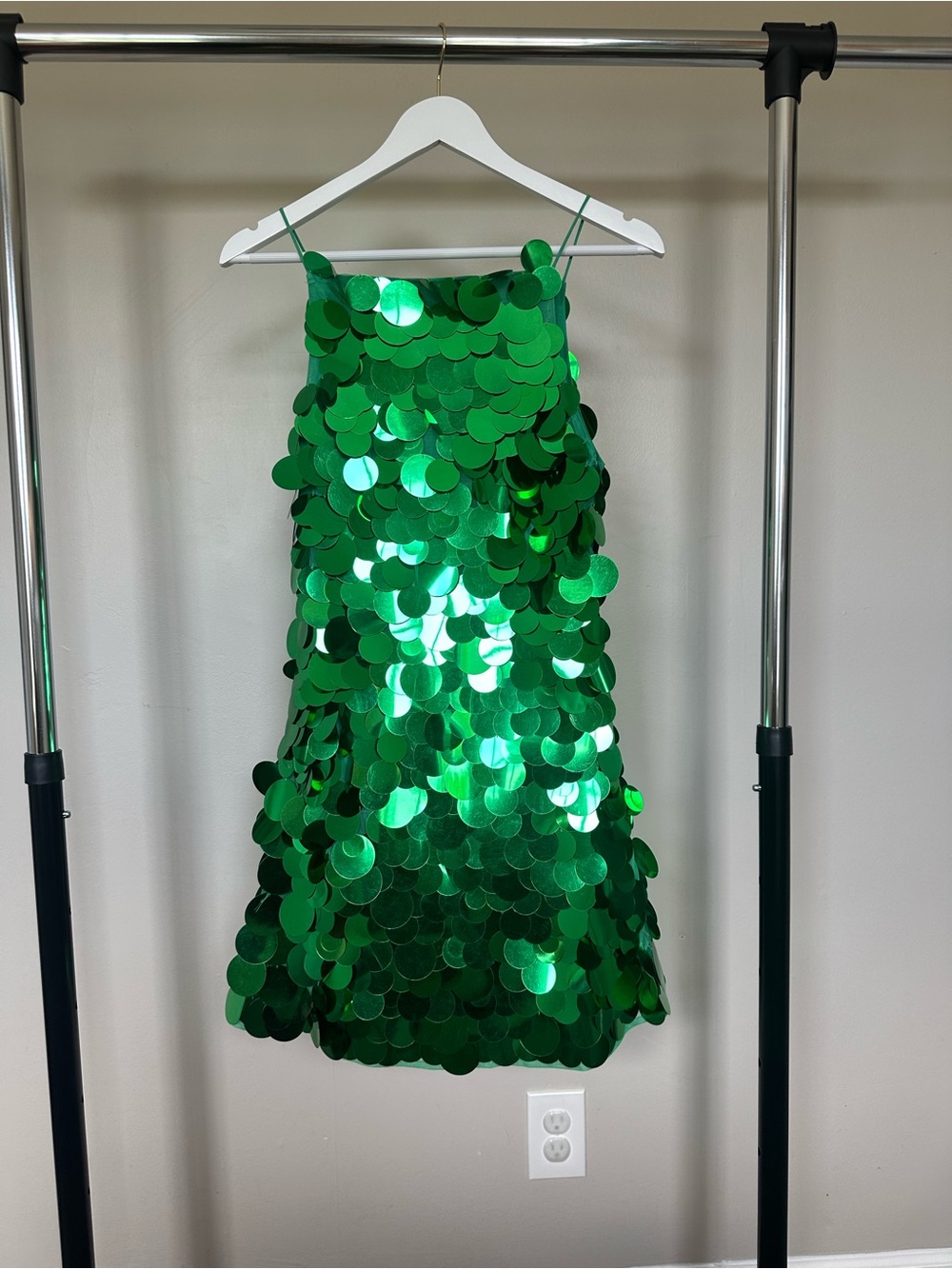 Nasty Gal Green Giant Sequin Mini Dress for Kids